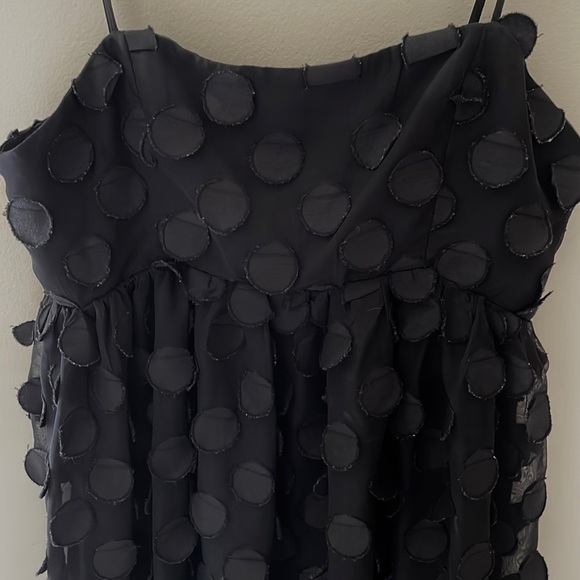 Forever 21 Women Junior Black Babydoll Polka Dot Dress Fit Flare S Holiday Party - Picture 2 of 7